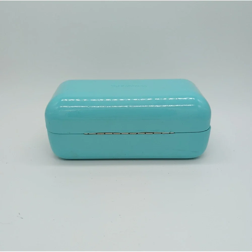 TIFFANY & Co Sunglass Eyeglasses X-Large Case Hard Clamshell Beige Velvet Liner